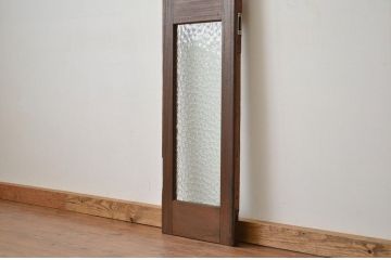 昭和レトロ 重厚な無垢材の親子ドア(子のみ)?扉