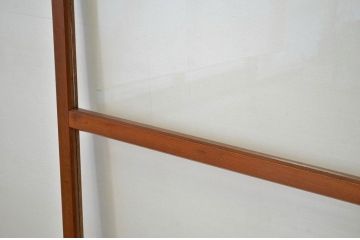 昭和レトロ 古い木の大きなガラス引き戸2枚(ガラス戸・建具)