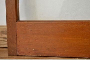 昭和レトロ 古い木の大きなガラス引き戸2枚(ガラス戸・建具)