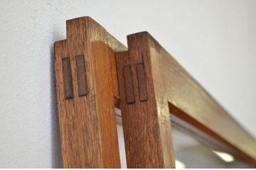 昭和レトロ 古い木の大きなガラス引き戸2枚(ガラス戸・建具)