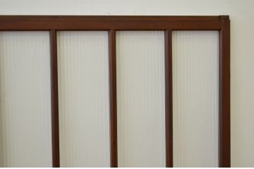 昭和レトロ 古い木のモールガラス引き戸2枚セット(窓・建具・ガラス戸)