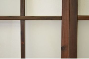 古民具・骨董 昭和レトロ 古い木のガラス戸4枚セット(引き戸・扉)