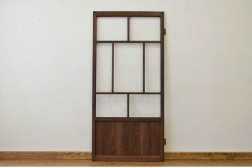 ★昭和レトロ 古い木のガラスドア?(ガラス戸・扉)