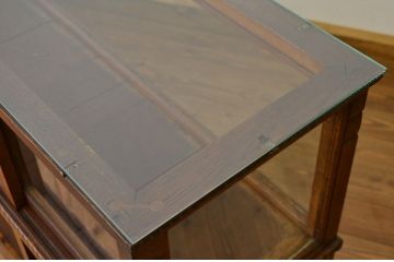 アンティーク家具　◆大正ロマン 古い時計店の大型Rガラスケース(陳列棚)(ショーケース)