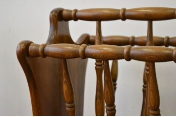 アンティーク雑貨　中古　飛騨産業　キツツキマーク　マガジンラック
