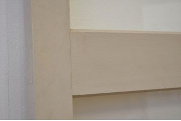 昭和レトロ 大版クリアガラスのペイント引き戸1枚(ガラス戸・建具)