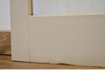 昭和レトロ 大版クリアガラスのペイント引き戸1枚(ガラス戸・建具)