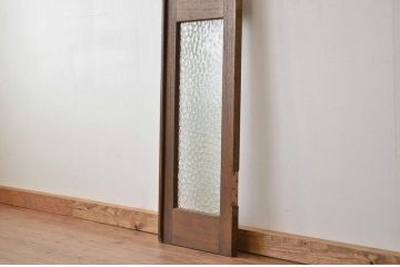 昭和レトロ 重厚な無垢材の親子ドア(子のみ)?扉