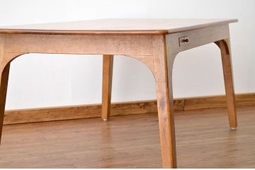 アンティーク家具　アンティーク 無垢材の小引き出し付きテーブル(作業台)