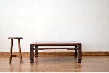 アンティーク家具　古民具・骨董　古い唐木の重厚な座卓(テーブル)