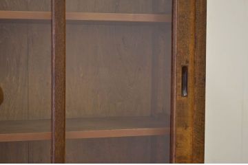 アンティーク家具　アンティーク　古いナラ材の上質な重ね食器棚(カップボード収納棚)
