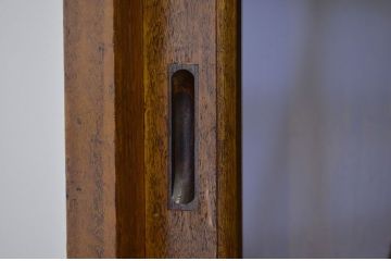 アンティーク家具　アンティーク　古いナラ材の上質な重ね食器棚(カップボード収納棚)