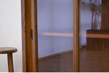 アンティーク家具　アンティーク　古いナラ材の上質な重ね食器棚(カップボード収納棚)