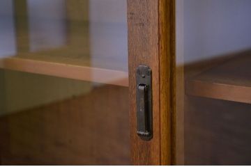 アンティーク家具　アンティーク　古いナラ材の上質な重ね食器棚(カップボード収納棚)