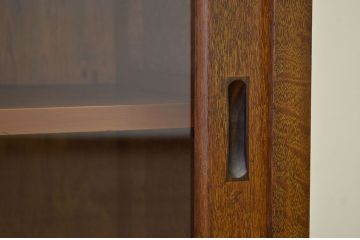 アンティーク家具　アンティーク　古いナラ材の上質な重ね食器棚(カップボード収納棚)
