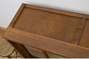 アンティーク家具　アンティーク　古いナラ材の上質な重ね食器棚(カップボード収納棚)