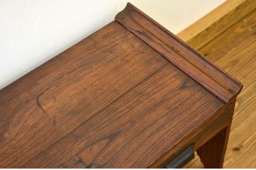 アンティーク家具　大正ロマン　古い総無垢材作りのシックな文机(テーブル)