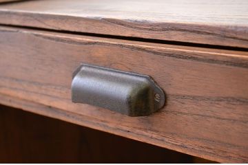 アンティーク家具　大正ロマン　古い総無垢材作りのシックな文机(テーブル)