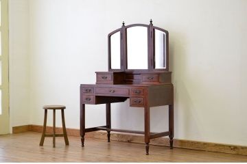 アンティーク家具　大正ロマン　古い洋館の上質なドレッサー(鏡台)