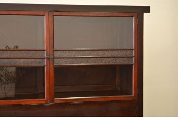 アンティーク家具　古民具・骨董　非常に珍しい　両面開き水屋箪笥(収納棚)