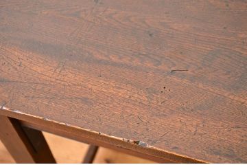 アンティーク家具　古い木のシンプルな平机(テーブル)