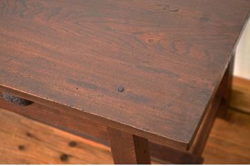 アンティーク家具　古い木のシンプルな平机(テーブル)