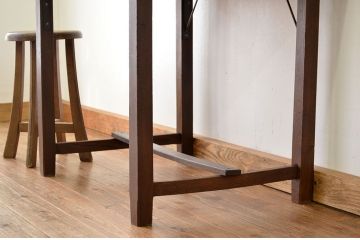 アンティーク家具　古い木のシンプルな平机(テーブル)