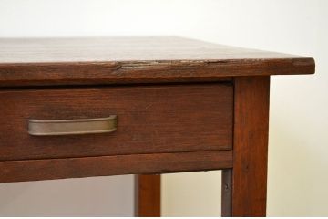 アンティーク家具　古い木のシンプルなアンティーク平机(テーブル)