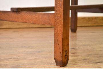 アンティーク家具　古い木のシンプルなアンティーク平机(テーブル)