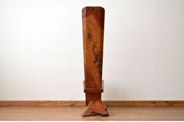 中古　総欅!玉杢重厚な無垢材の椅子(イス)