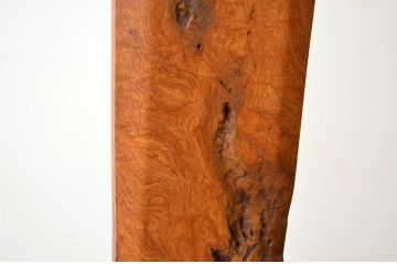 中古　総欅!玉杢重厚な無垢材の椅子(イス)