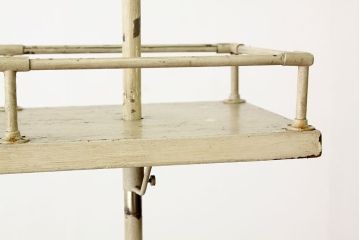 珍品希少!古い雑貨店の飾り棚付ペイントRガラスケース(ショーケース)