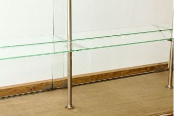 珍品希少!古い雑貨店の飾り棚付ペイントRガラスケース(ショーケース)