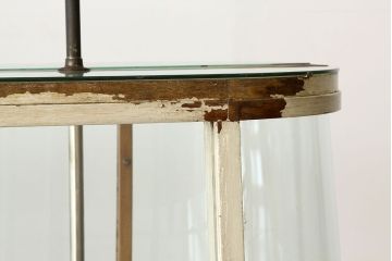 珍品希少!古い雑貨店の飾り棚付ペイントRガラスケース(ショーケース)