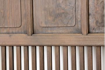 1960年頃古い木の上質な作りの格子戸2枚セット(引き戸)