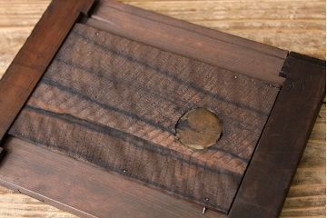 アンティーク家具　古民具・骨董　希少な黒柿の四尺水屋箪笥(サイドボード)
