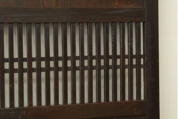 古民具・骨董　重厚な格子帯戸3枚セット?(引き戸・板戸)