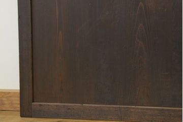 古民具・骨董　重厚な格子帯戸3枚セット(2)(引き戸・板戸)