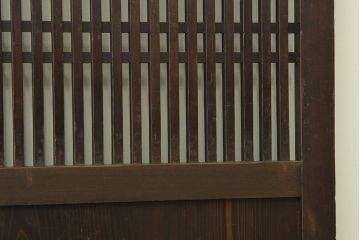 古民具・骨董　重厚な格子帯戸3枚セット(2)(引き戸・板戸)