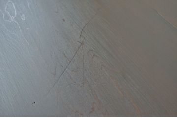 アンティーク家具　★アンティーク 天板無垢板の鉄脚テーブル?(作業台・アイアン)