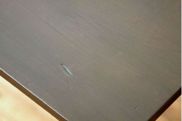 アンティーク家具　★アンティーク 天板無垢板の鉄脚テーブル?(作業台・アイアン)