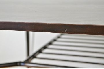 アンティーク家具　★アンティーク 天板無垢板の鉄脚テーブル?(作業台・アイアン)