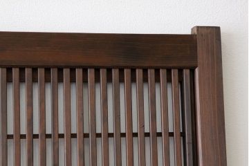 古民具・骨董　ダイヤガラス入り裏障子付き格子戸4枚セット(引き戸・建具)