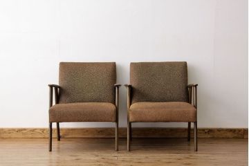 レトロ家具　★1960年代レトロなシングルソファ2脚セット