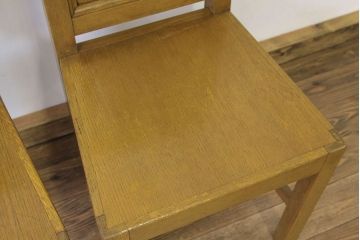 アンティーク家具　アンティーク　イギリスチャーチチェア2脚セット(椅子・ダイニングチェア)