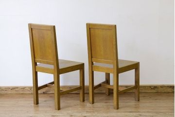 アンティーク家具　アンティーク　イギリスチャーチチェア2脚セット(椅子・ダイニングチェア)