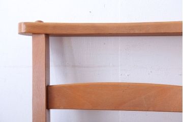 アンティーク家具　イギリスアンティーク　ビーチ材のチャーチチェア2脚セット(チャペルチェア)