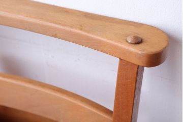 アンティーク家具　イギリスアンティーク　ビーチ材のチャーチチェア2脚セット(チャペルチェア)