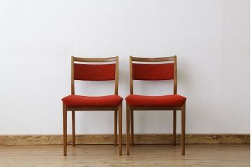 ヴィンテージ家具　北欧ミッドセンチュリー G-PLAN ダイニングチェア2脚セット(椅子、イス、チェア、北欧ビンテージ)