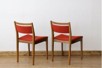 ヴィンテージ家具　北欧ミッドセンチュリー G-PLAN ダイニングチェア2脚セット(椅子、イス、チェア、北欧ビンテージ)